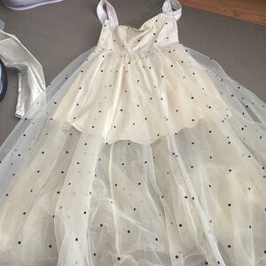 Chic Cream Polka Dot Mini Dress